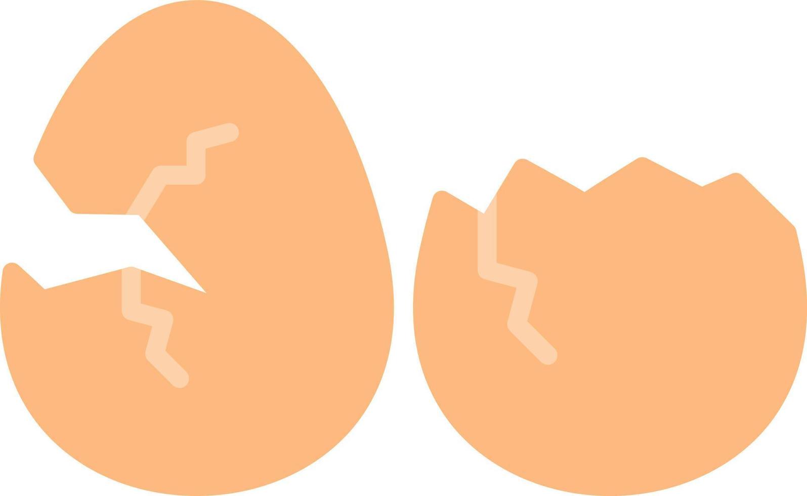 diseño de icono creativo de huevos rotos vector