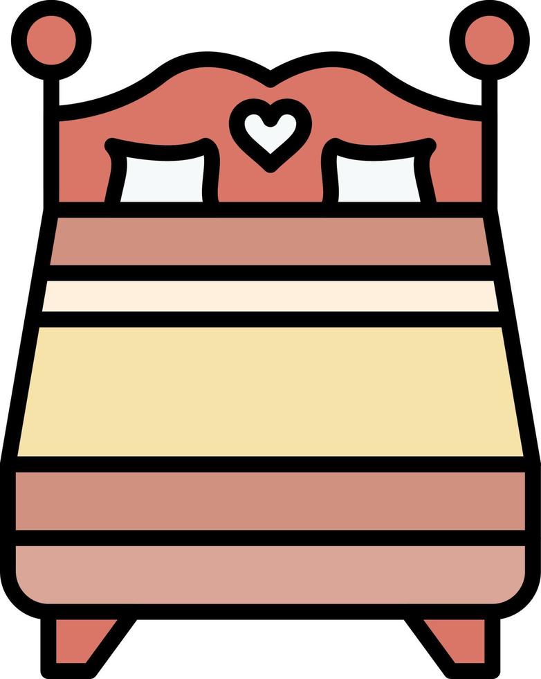 Double Bed Creative Icon Design vector
