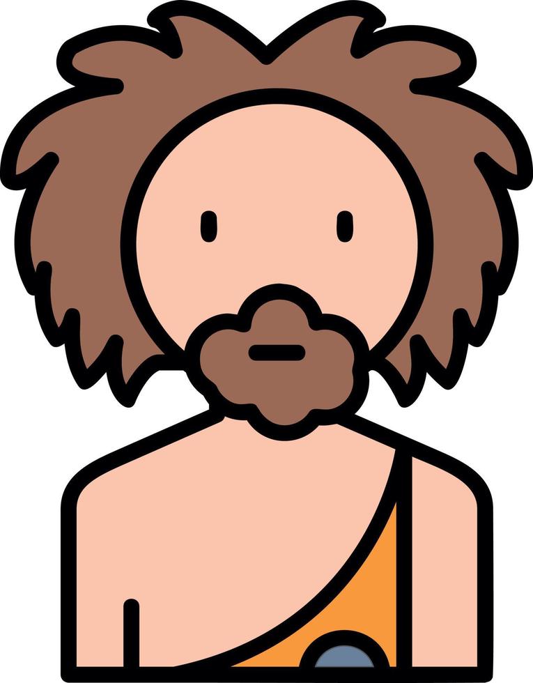 diseño creativo del icono del hombre prehistórico vector