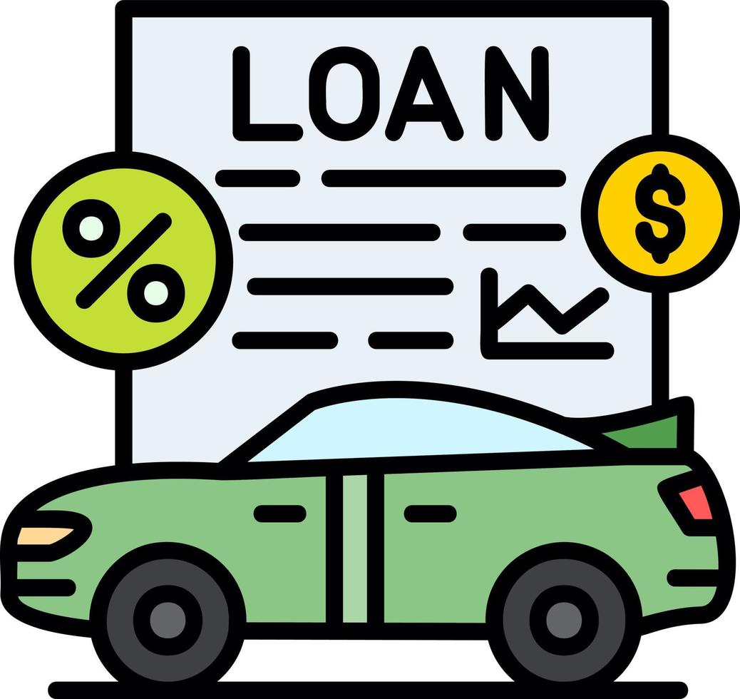 Car Loan Creative Icon Design vector