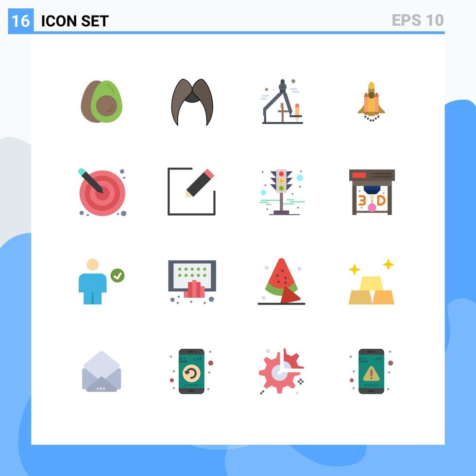 16 Flat Color concept for Websites Mobile and Apps artistic promote men marketing launch Editable Pack of Creative Vector Design Elements