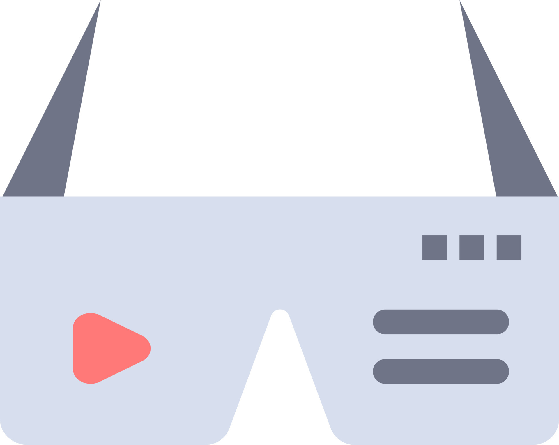 Computer Computing Digital Glasses Google Flat Color Icon Vector icon