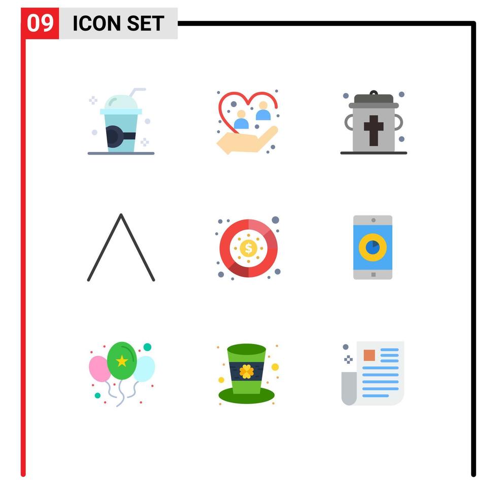 Stock Vector Icon Pack of 9 Line Signs and Symbols for diagram top people arrow eye Editable Vector Design Elements