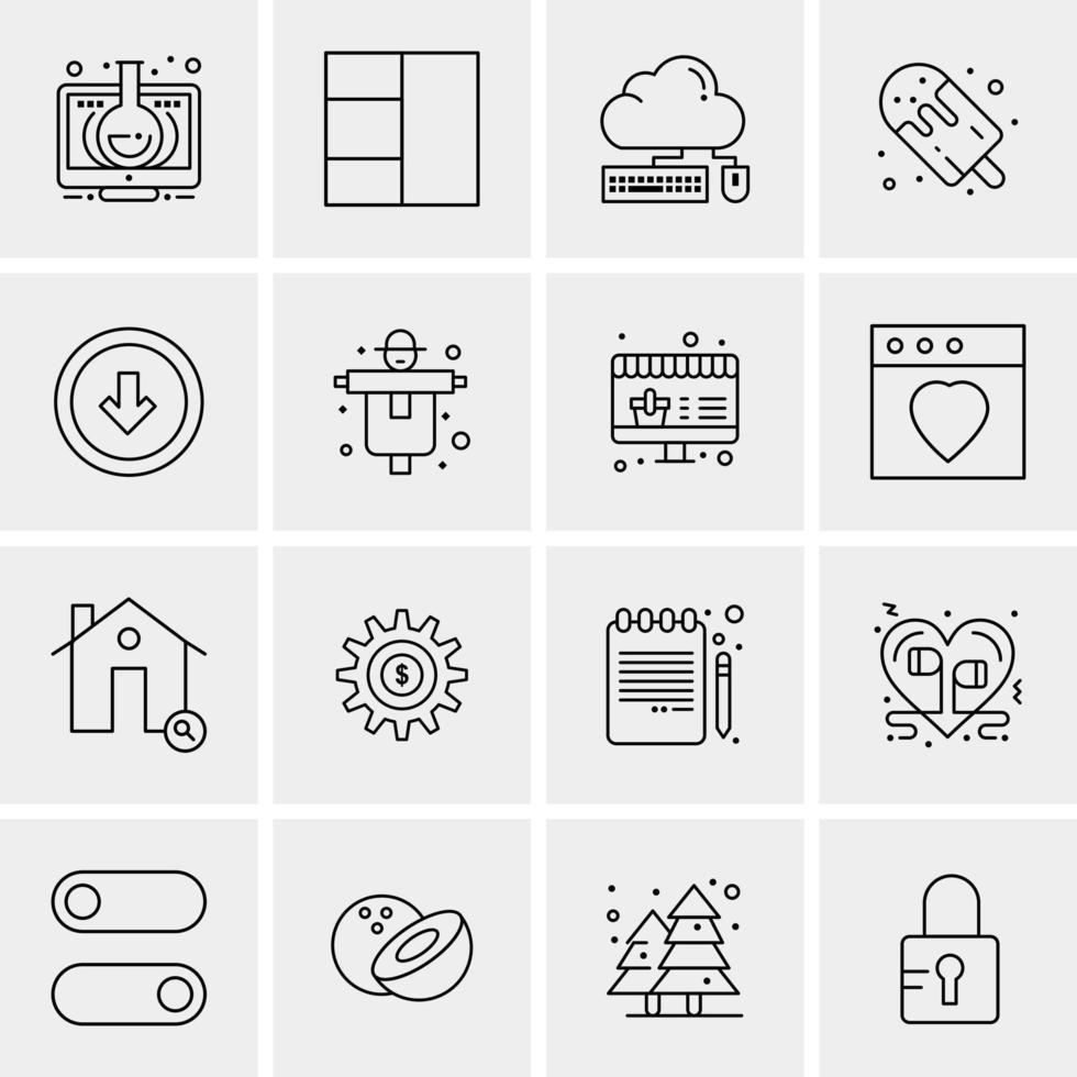 16 Business Universal Icons Vector Creative Icon Illustration to use in web and Mobile Related project