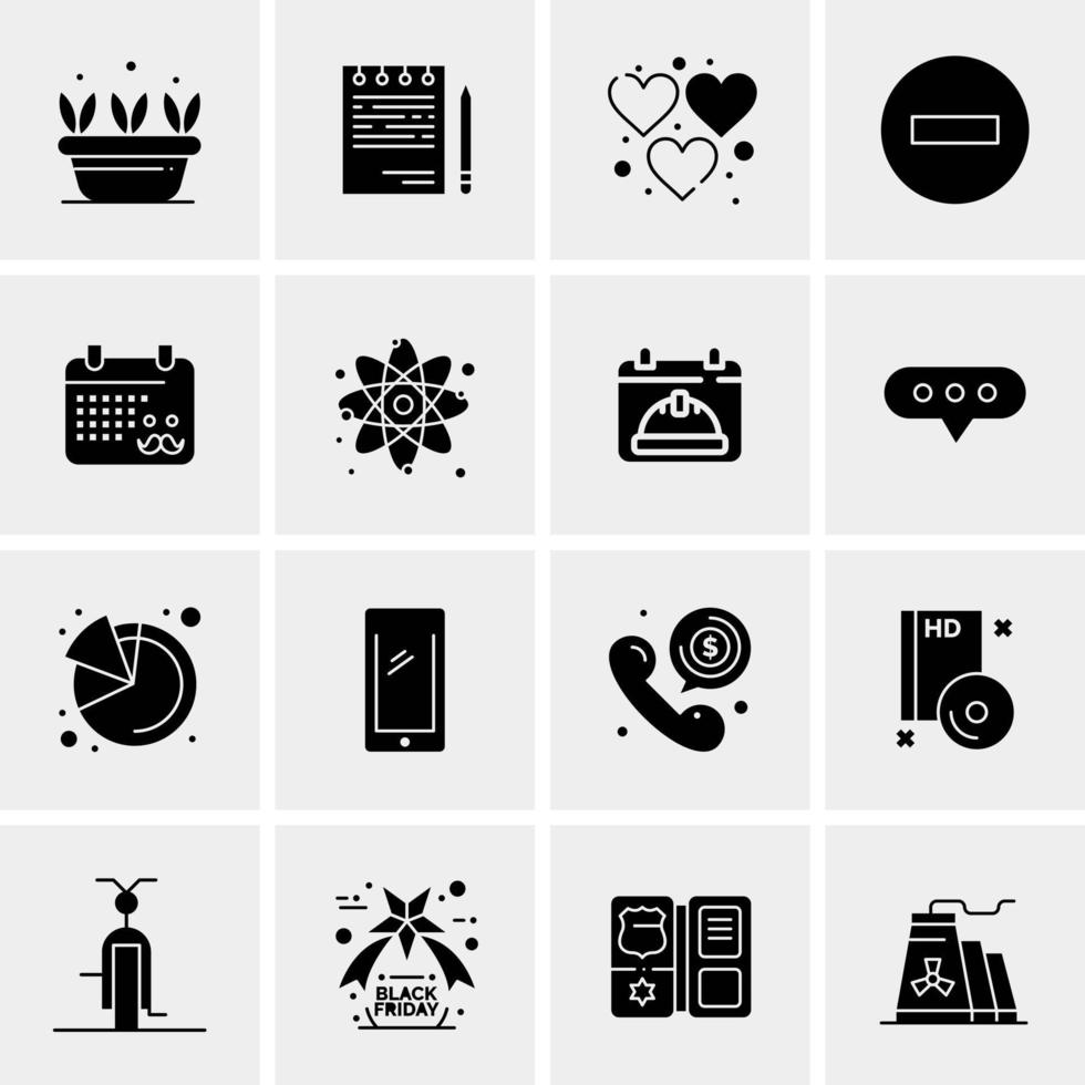 16 Universal Business Icons Vector Creative Icon Illustration to use in web and Mobile Related project