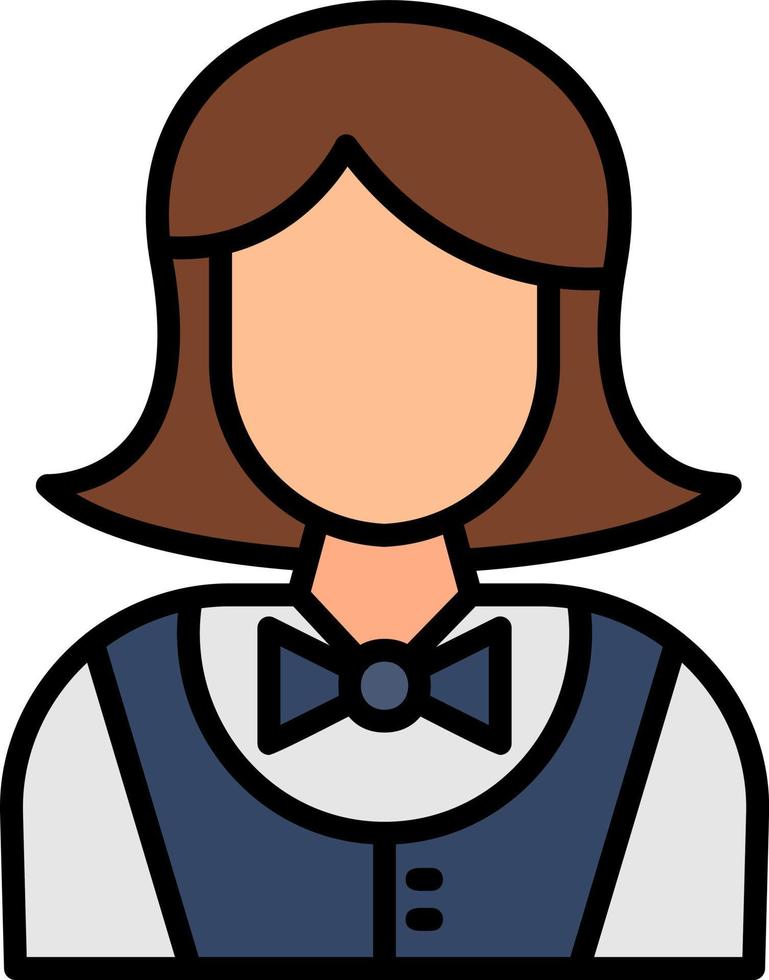 Waitress Creative Icon Design vector