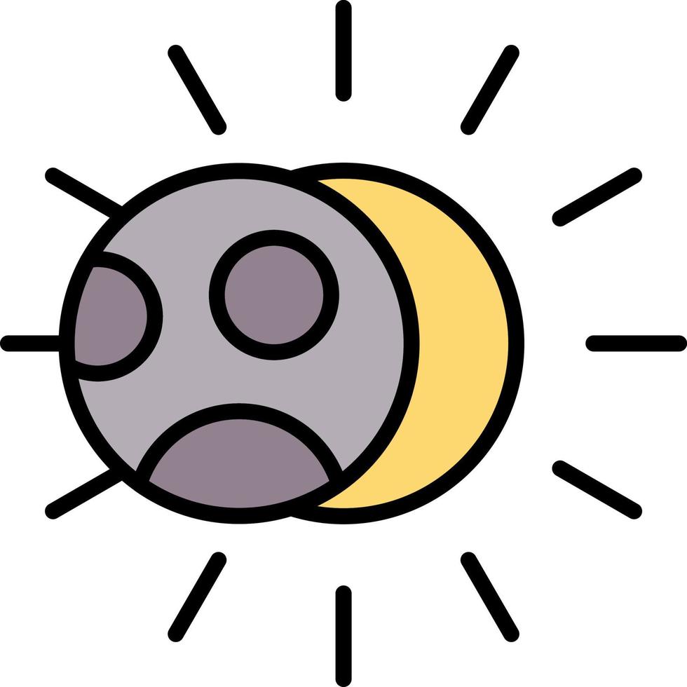 eclipse diseño de icono creativo vector