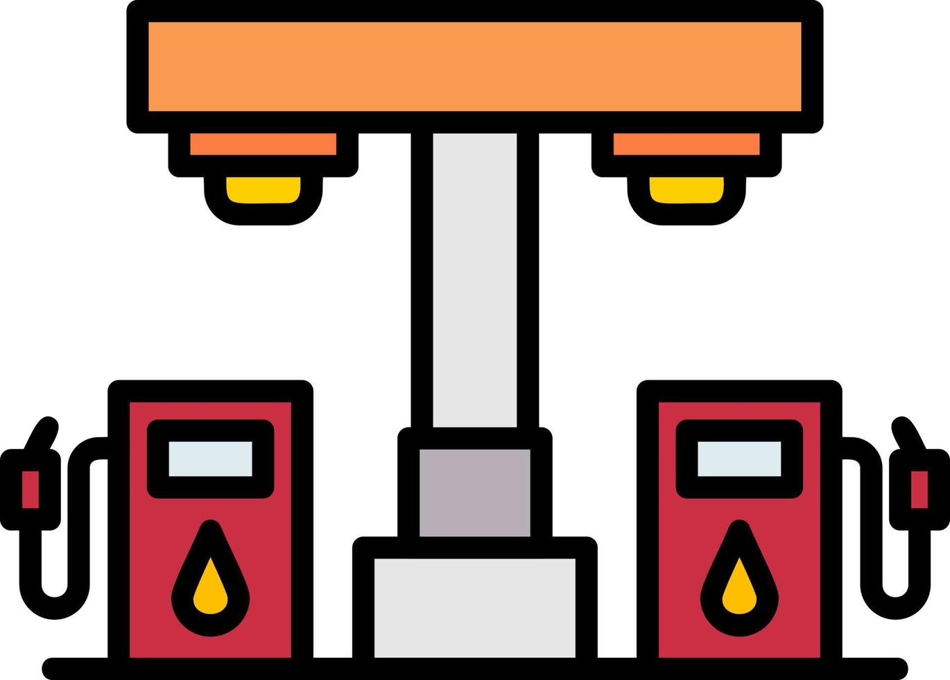 Petrol Station Creative Icon Design vector