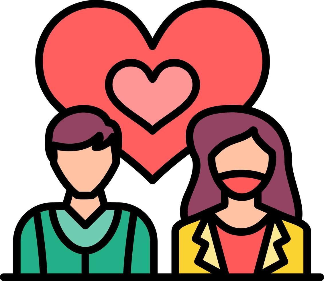 diseño de icono creativo de pareja vector