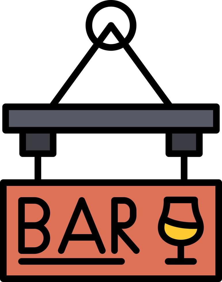 Bar Sign Board Creative Icon Design vector