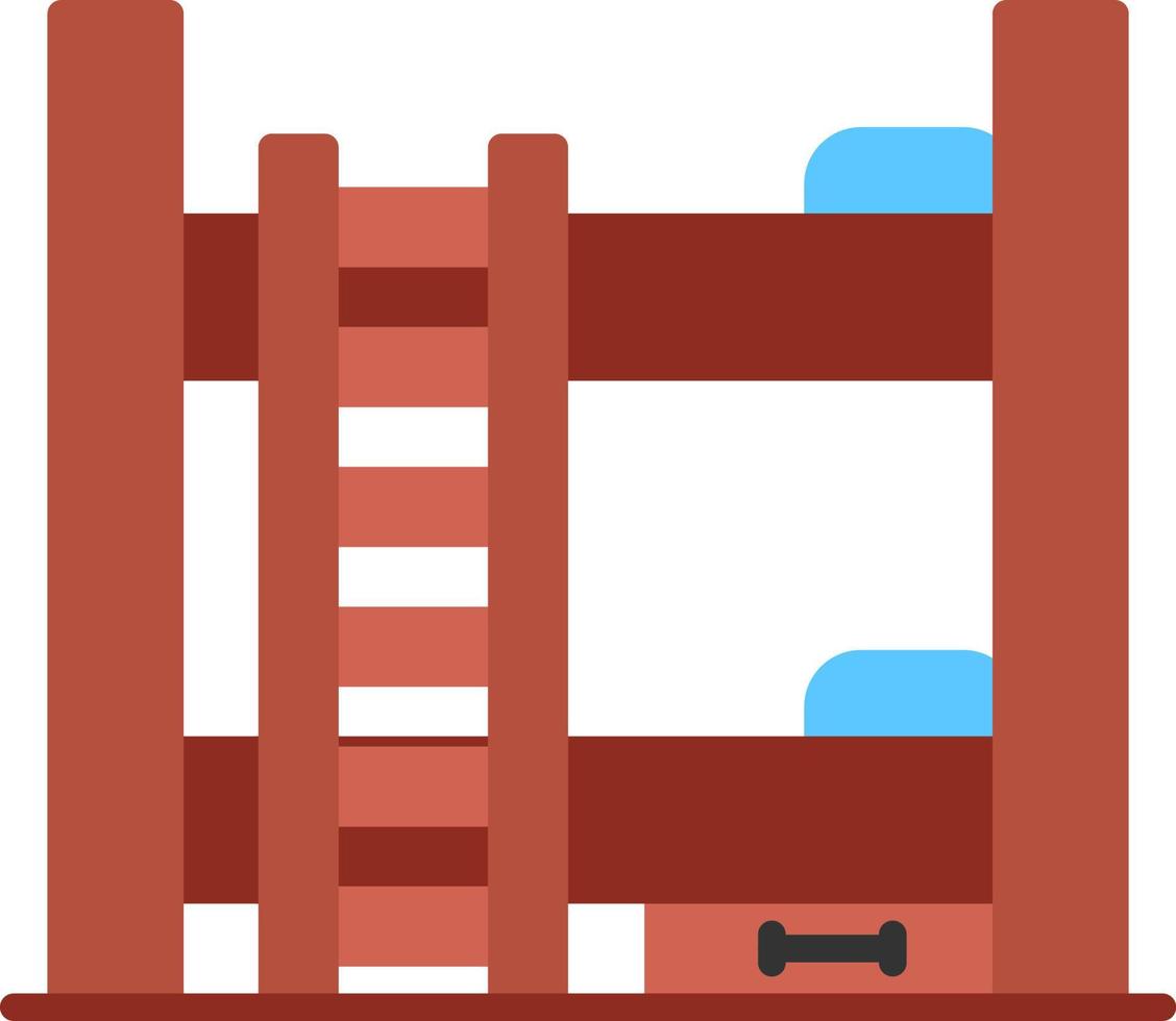 Bunk Bed Creative Icon Design vector