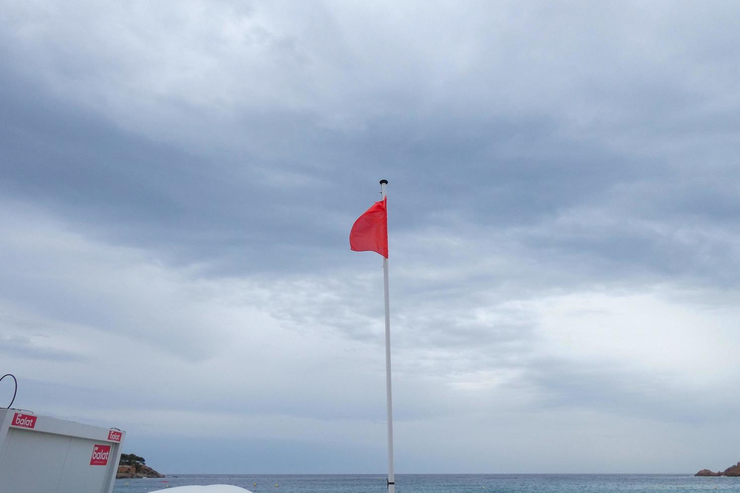 Flags fluttering in the wind photo