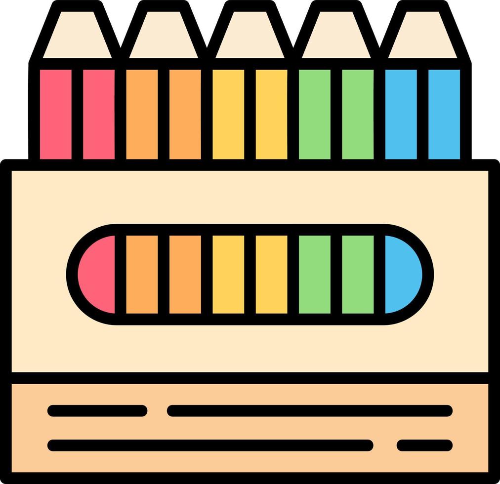 diseño de icono creativo de crayones vector