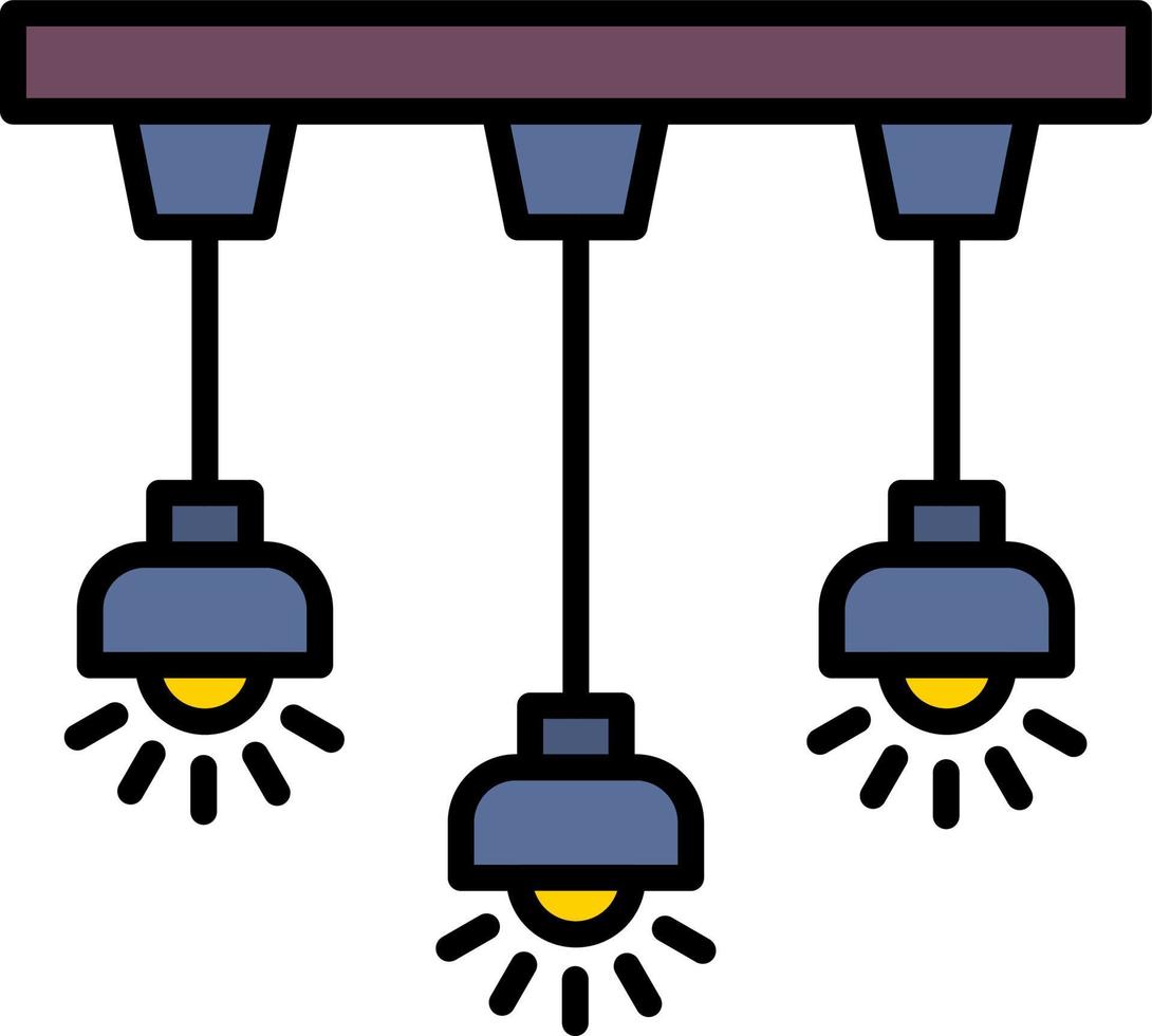 diseño de icono creativo de luz de techo vector