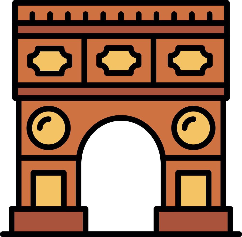 diseño de icono creativo de arco triunfal vector