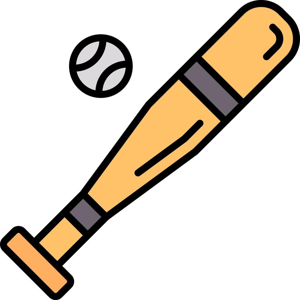 Baseball Bat Creative Icon Design vector