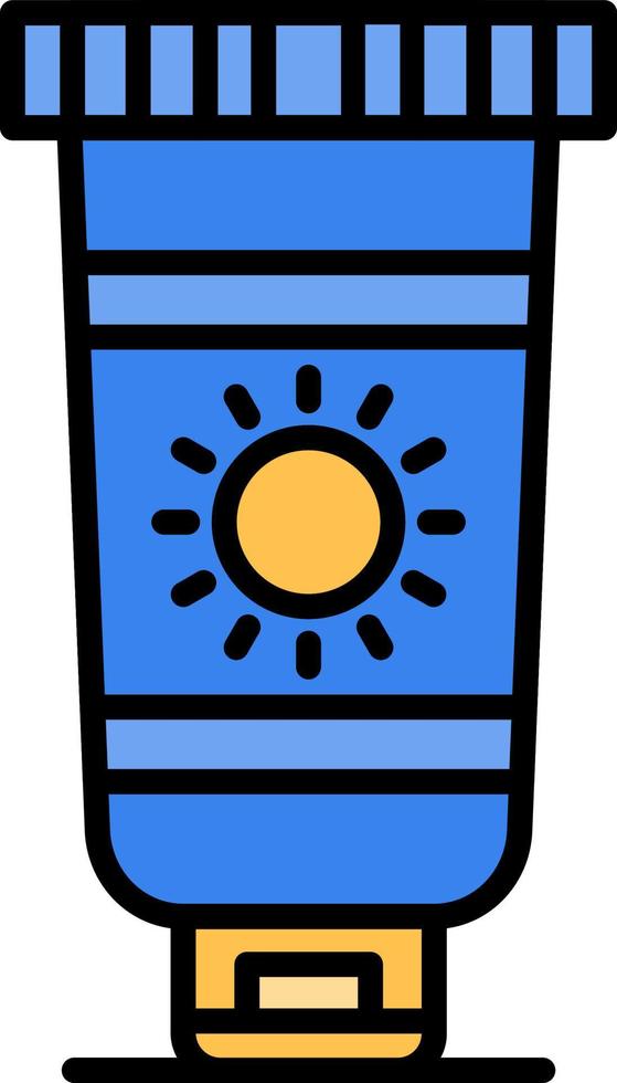 Sunscreen Creative Icon Design vector