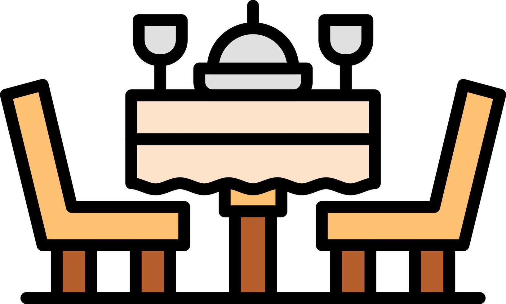 Dinner Table Creative Icon Design vector