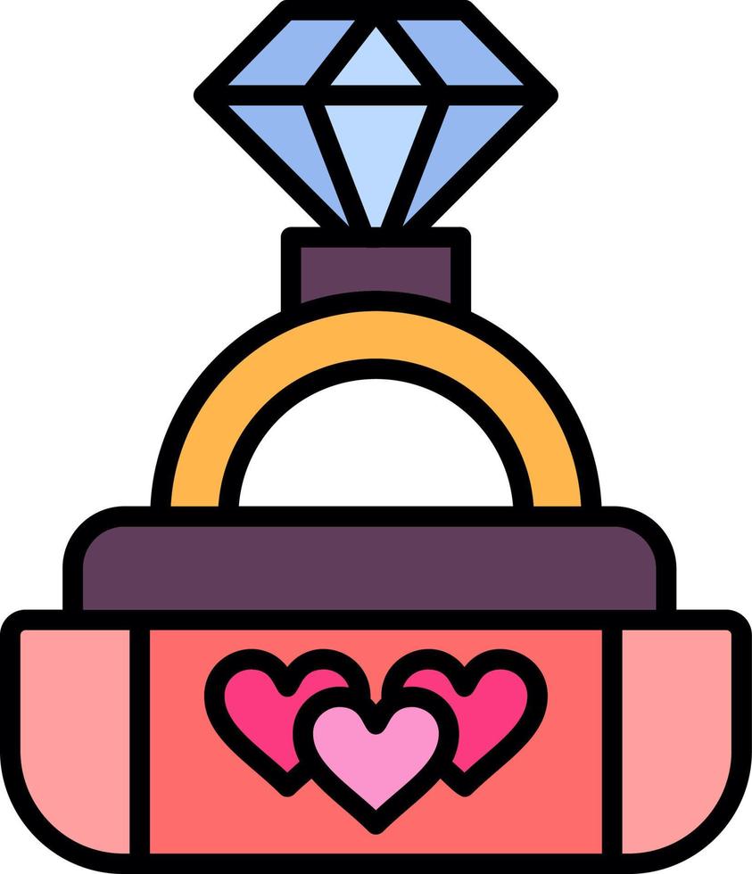 Wedding Ring Creative Icon Design vector