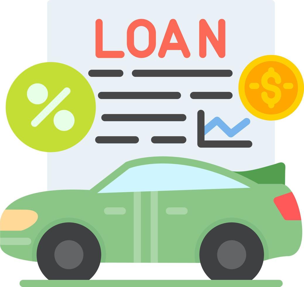 Car Loan Creative Icon Design vector
