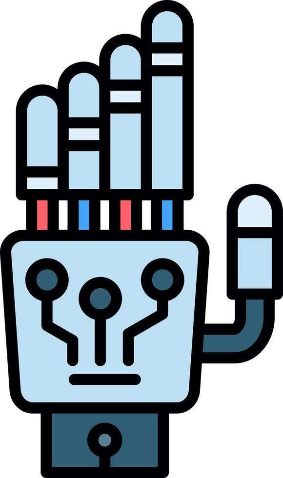 diseño de icono creativo de mano de robot vector
