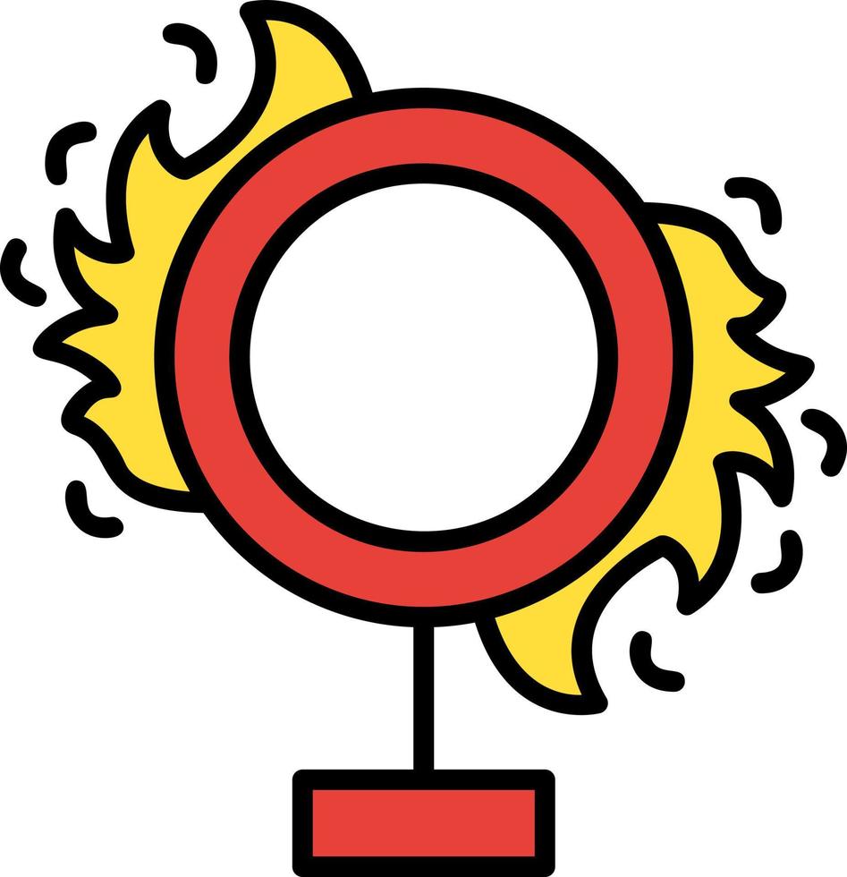 Fire Ring Creative Icon Design vector