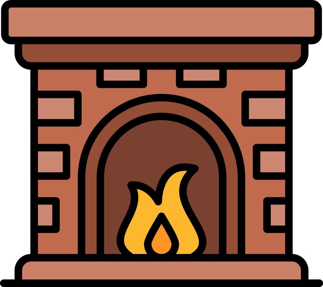 Fireplace Creative Icon Design vector