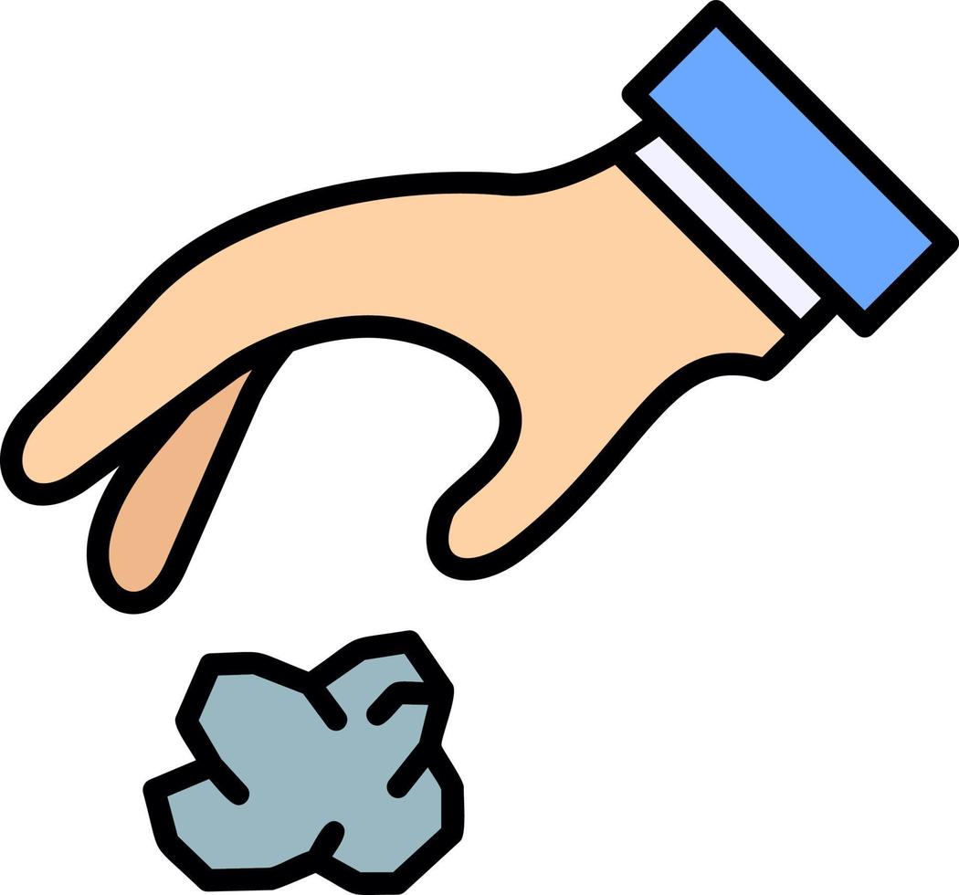 Throwing Trash Creative Icon Design vector