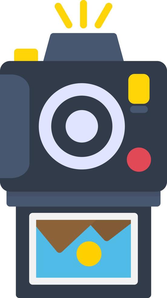 Instant Camera Creative Icon Design vector