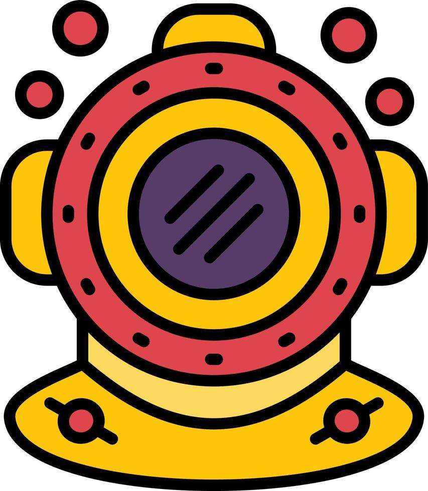 Diving Helmet Creative Icon Design vector