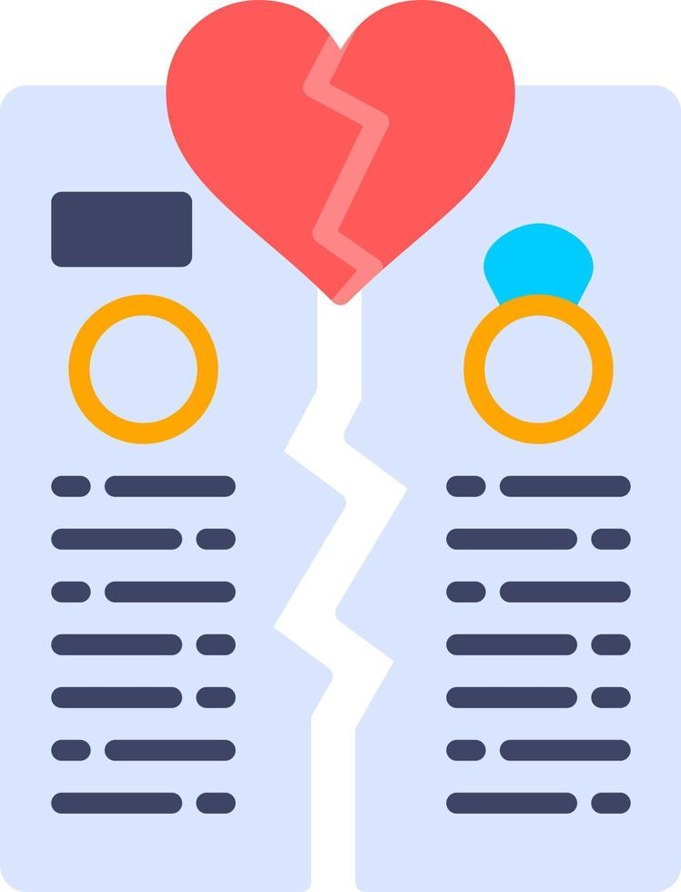 diseño de icono creativo de divorcio vector