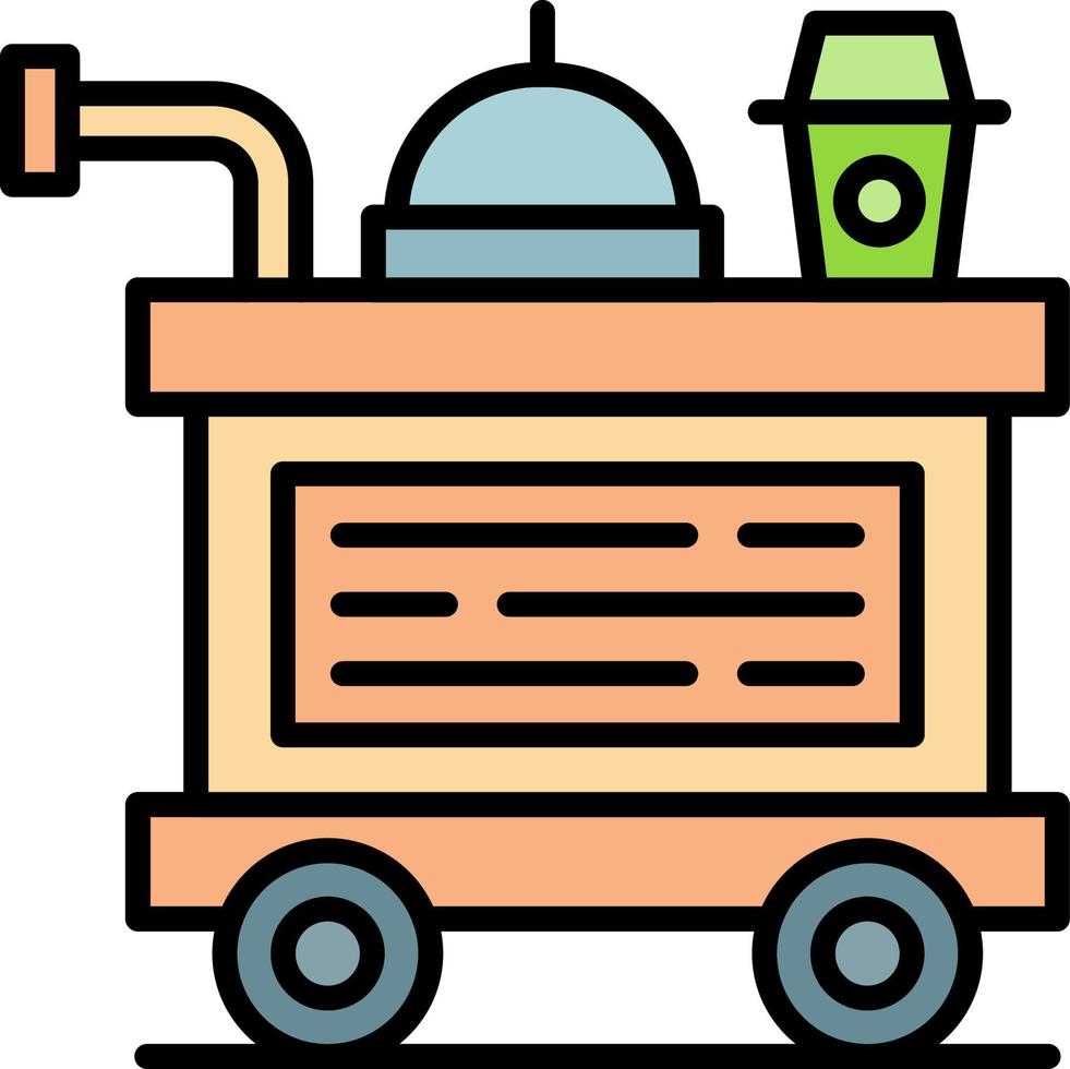 Food Trolley Creative Icon Design vector