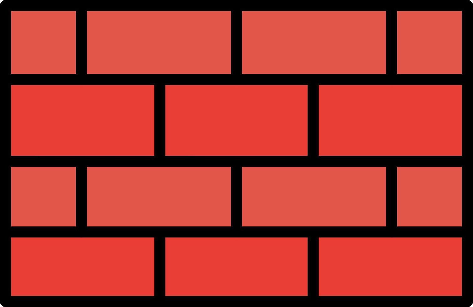 Brick Wall Creative Icon Design vector