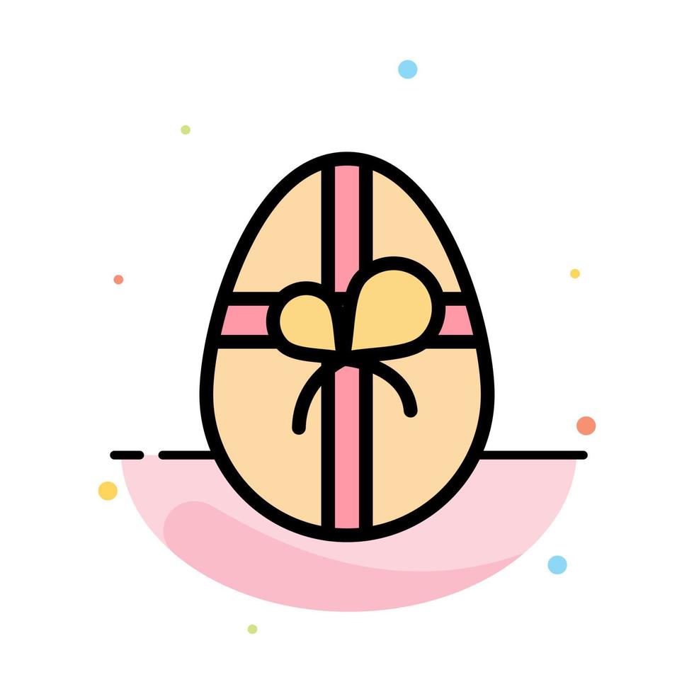Gift Birthday Easter Abstract Flat Color Icon Template vector