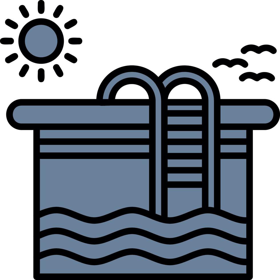 diseño de icono creativo de piscina vector