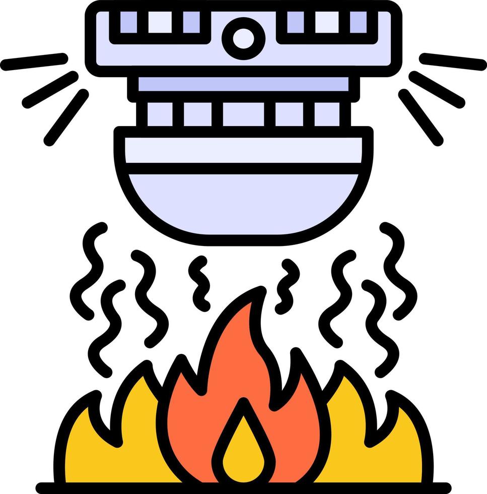 diseño de icono creativo de alarma de incendio vector