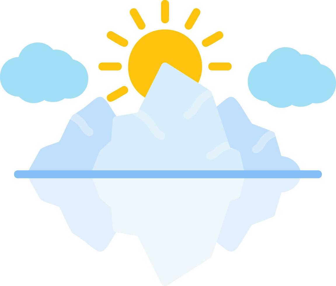 Iceberg Creative Icon Design vector