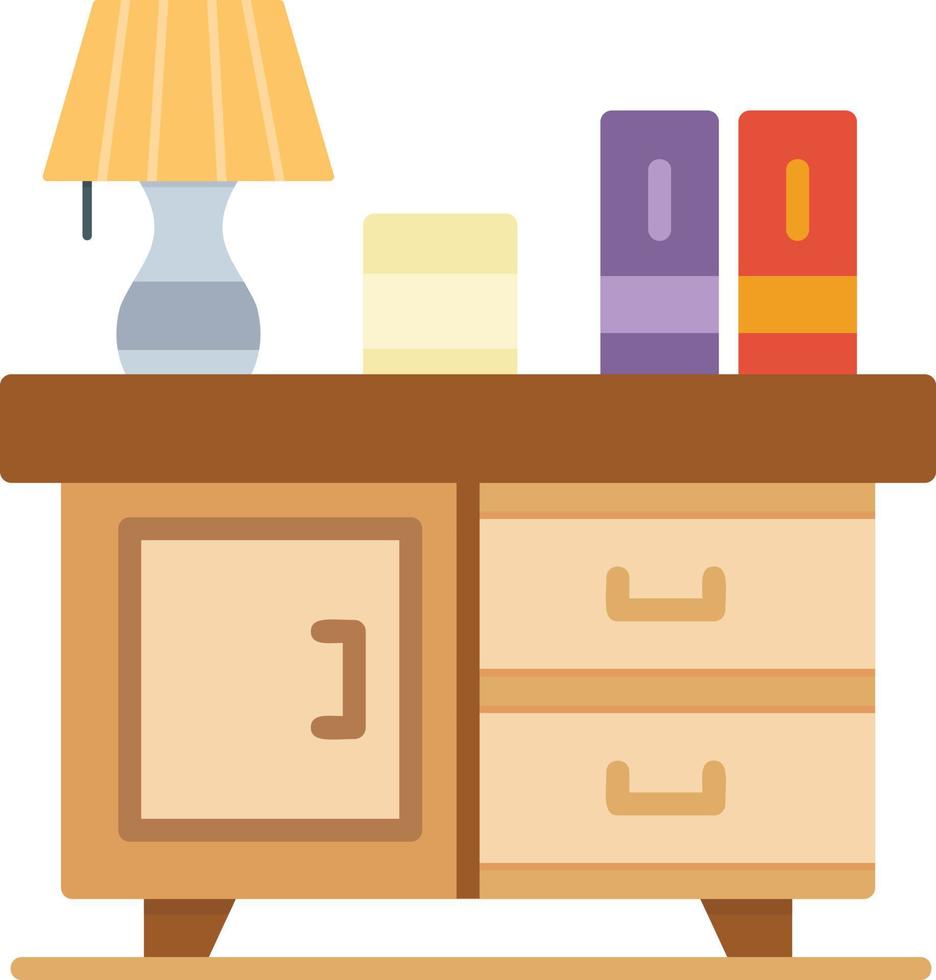 Bedside Table Creative Icon Design vector