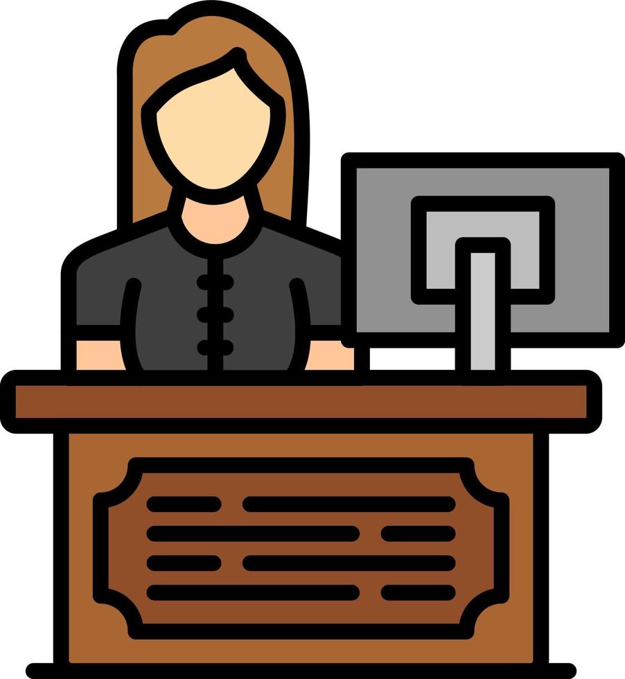 Receptionist Creative Icon Design vector