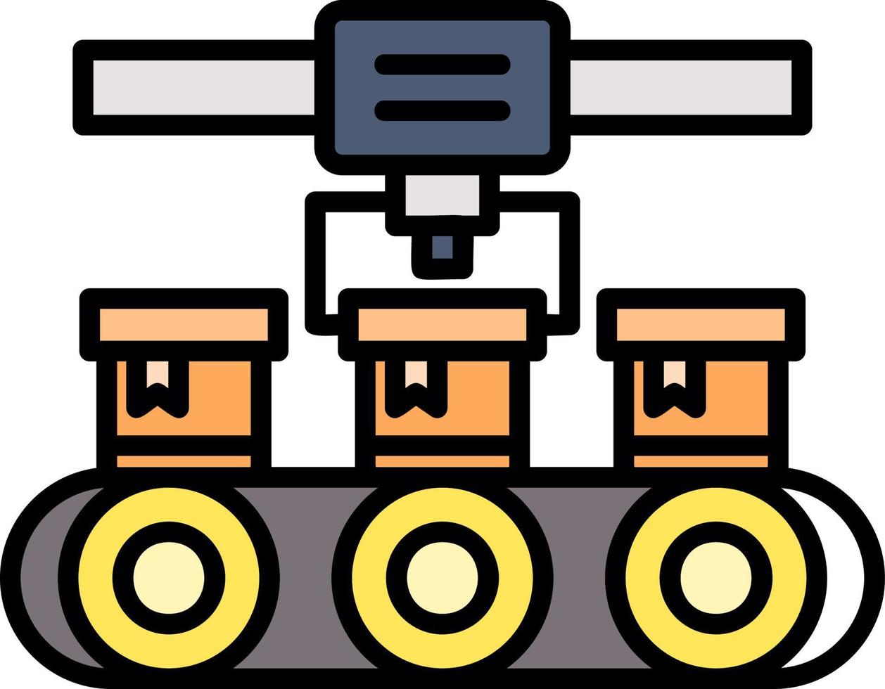 Conveyor Belt Creative Icon Design vector