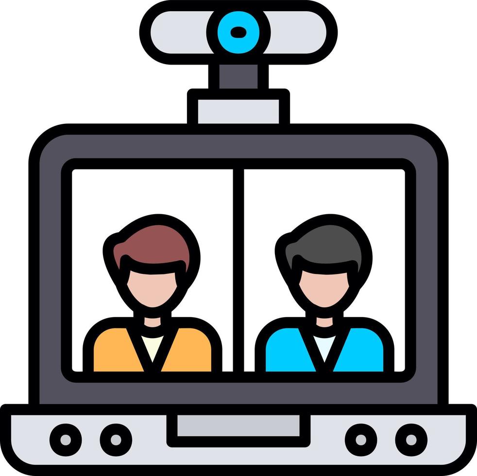 Video Conference Creative Icon Design vector