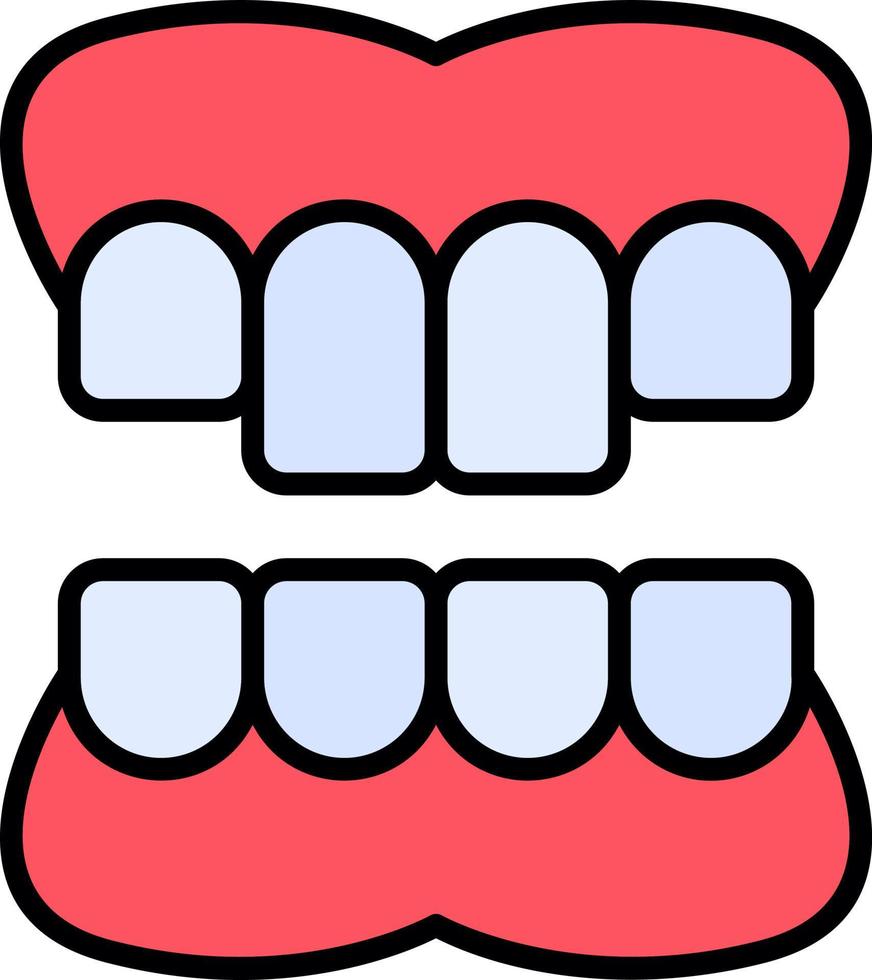 diseño de icono creativo de dentadura postiza vector