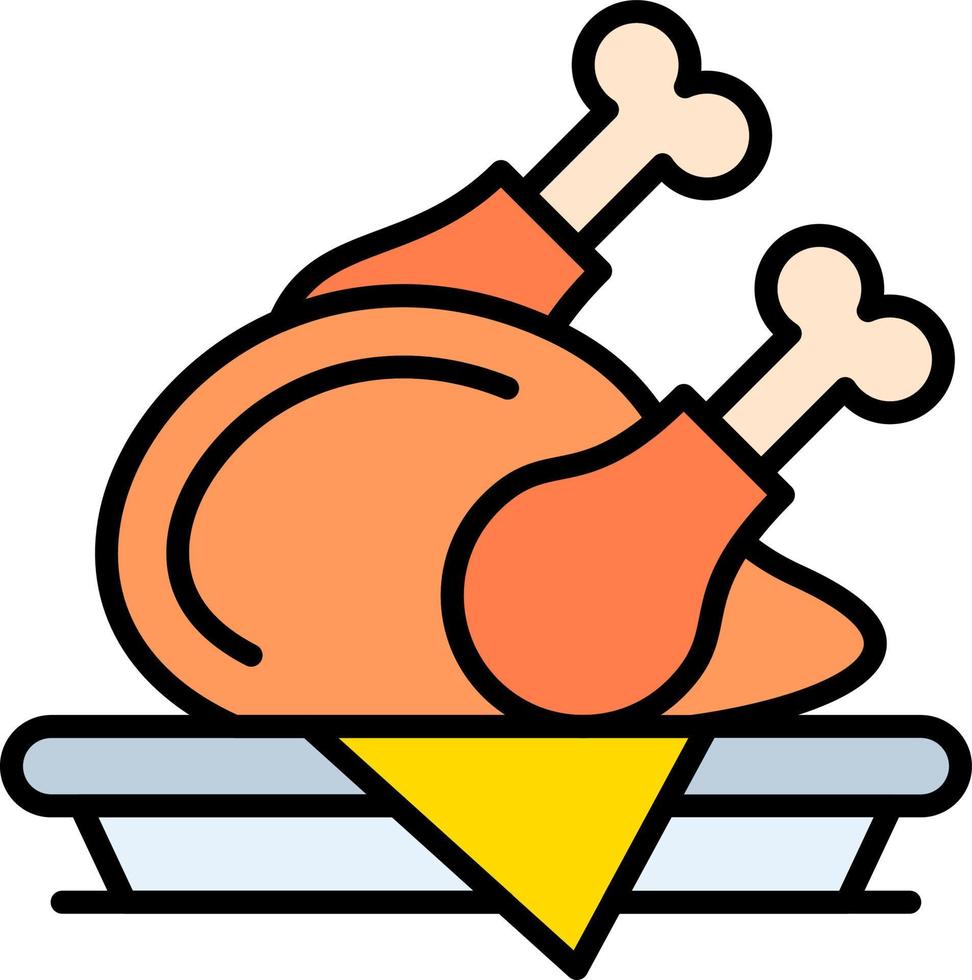 diseño de icono creativo de pierna de pollo vector