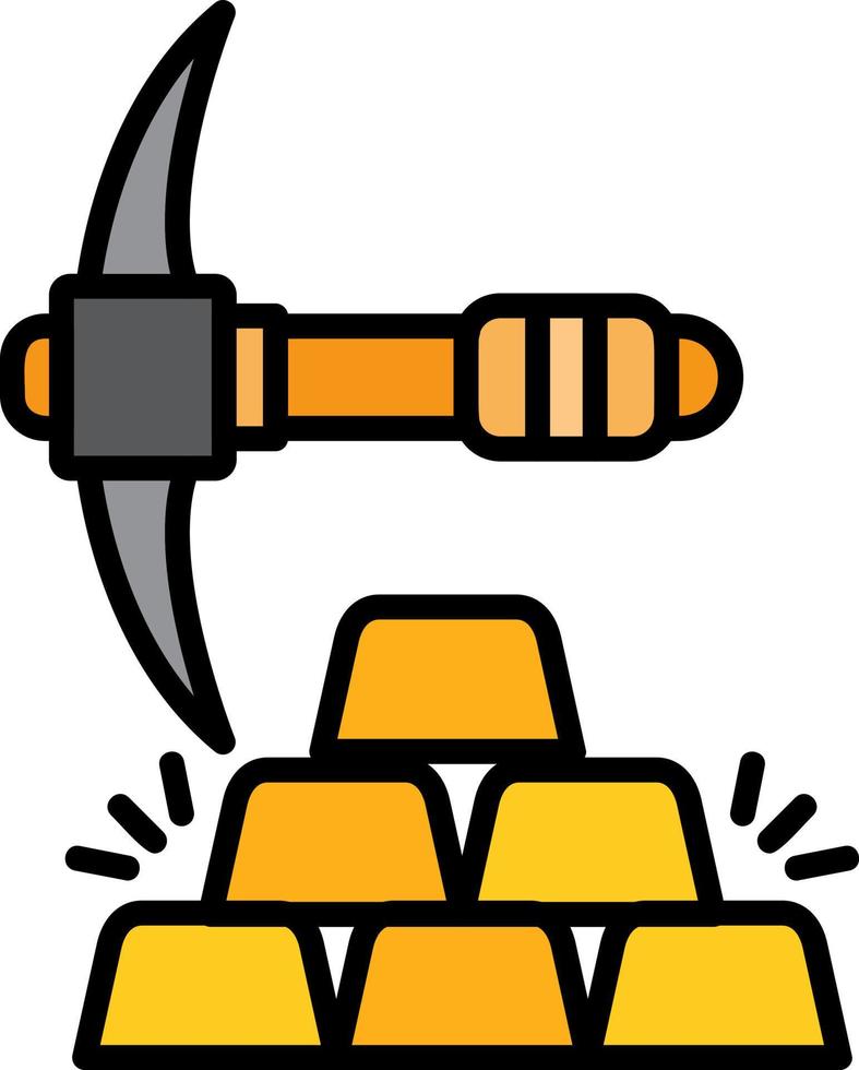 Gold Mine Creative Icon Design vector