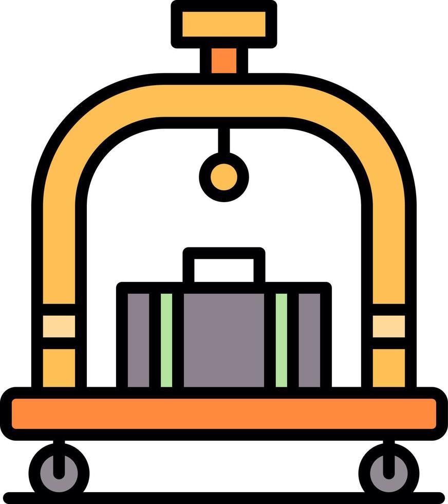 Hotel Trolley Creative Icon Design vector