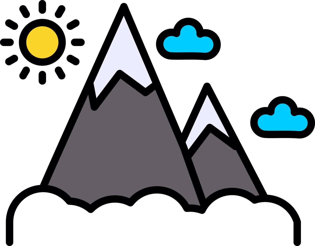 diseño de icono creativo de montaña vector