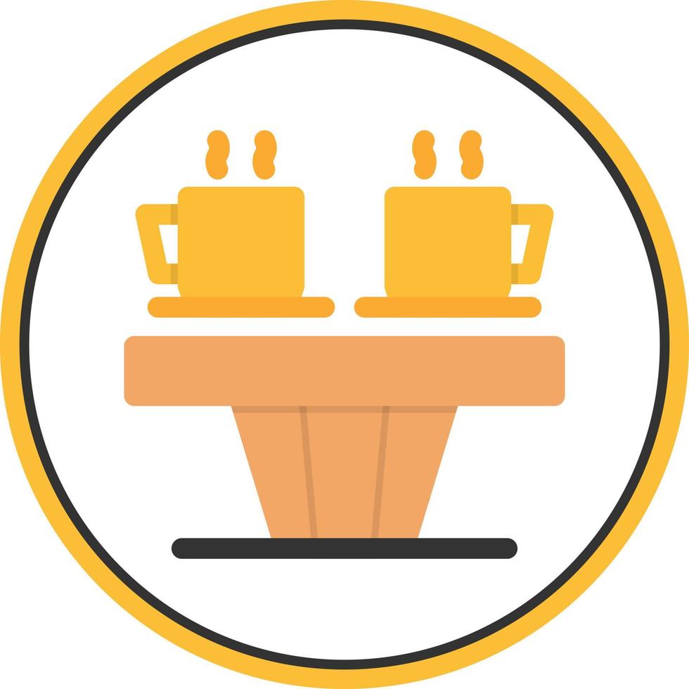 Coffee Table Vector Icon Design
