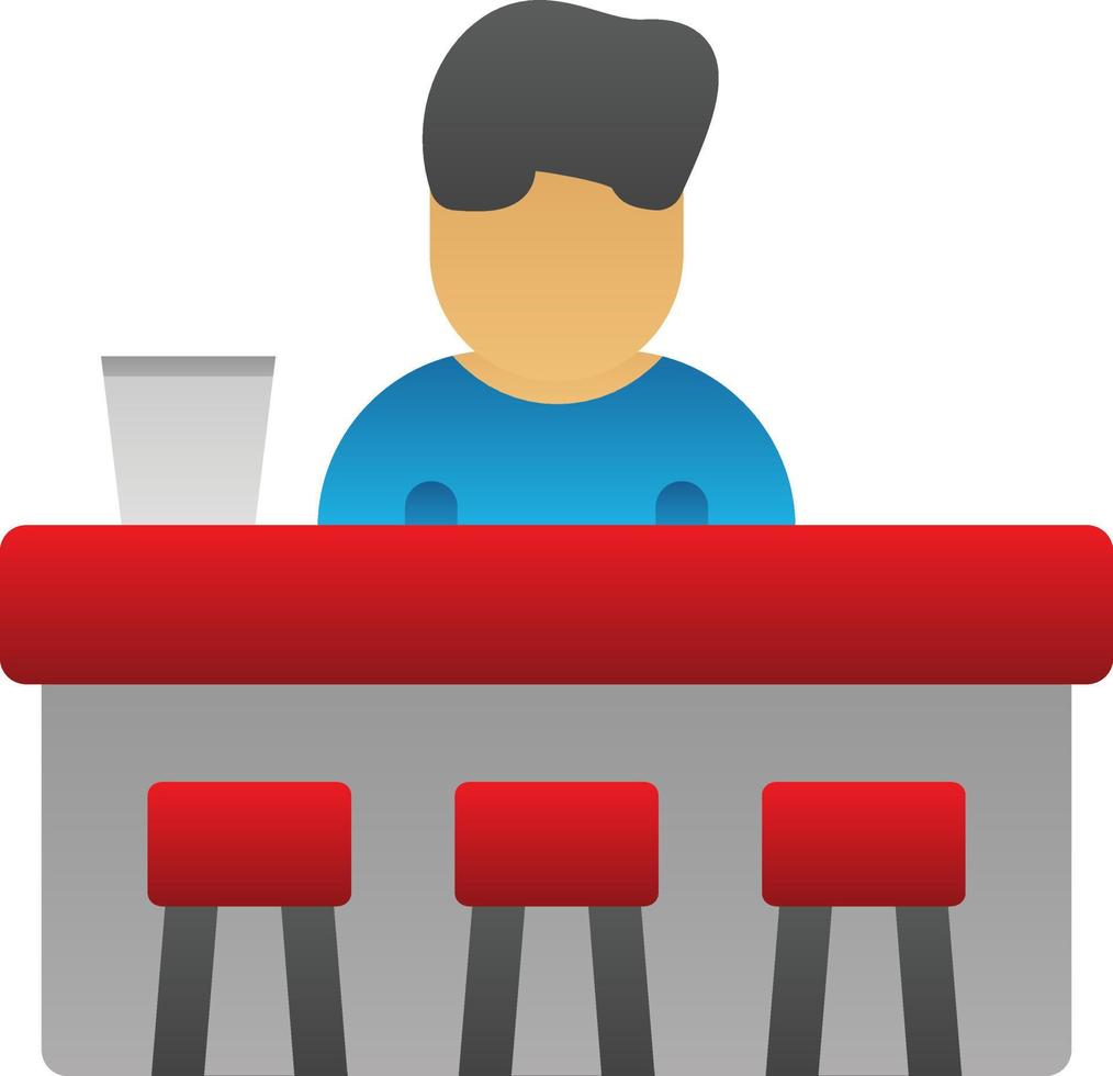 Bar Counter Vector Icon Design