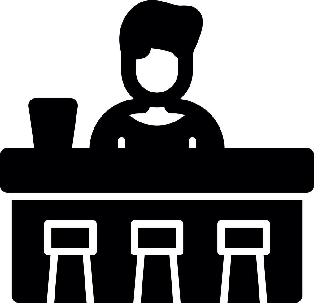 Bar Counter Vector Icon Design
