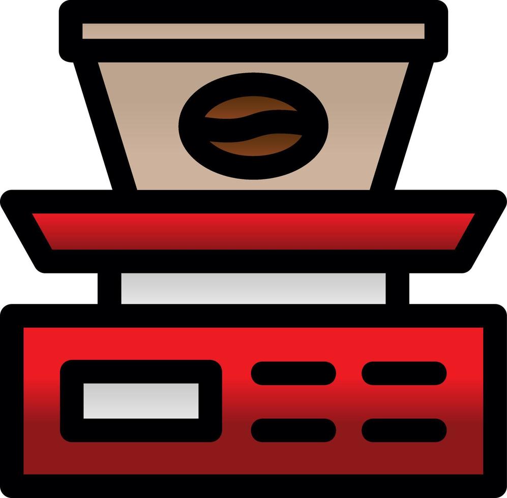 Coffee Scale Vector Icon Design